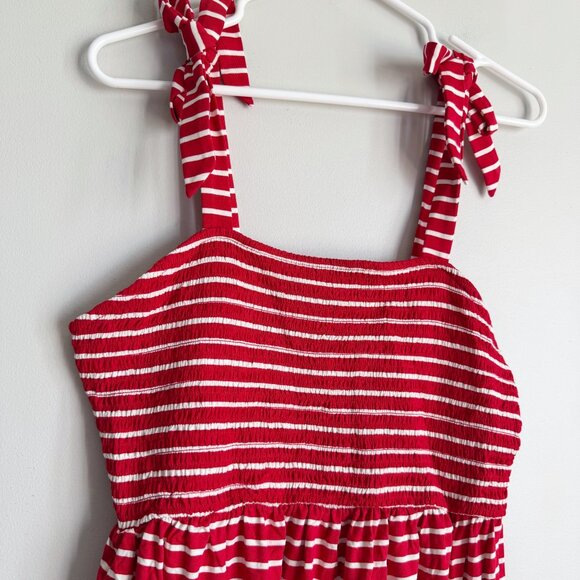 NEW Isabel Maternity Red Striped Tie Strap Maternity Tank Top - Picture 5 of 16